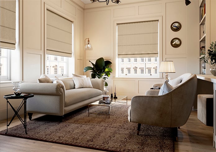 Laguna Weave, Canvas Beige - Twist&Fit Roman Blind - Image 7